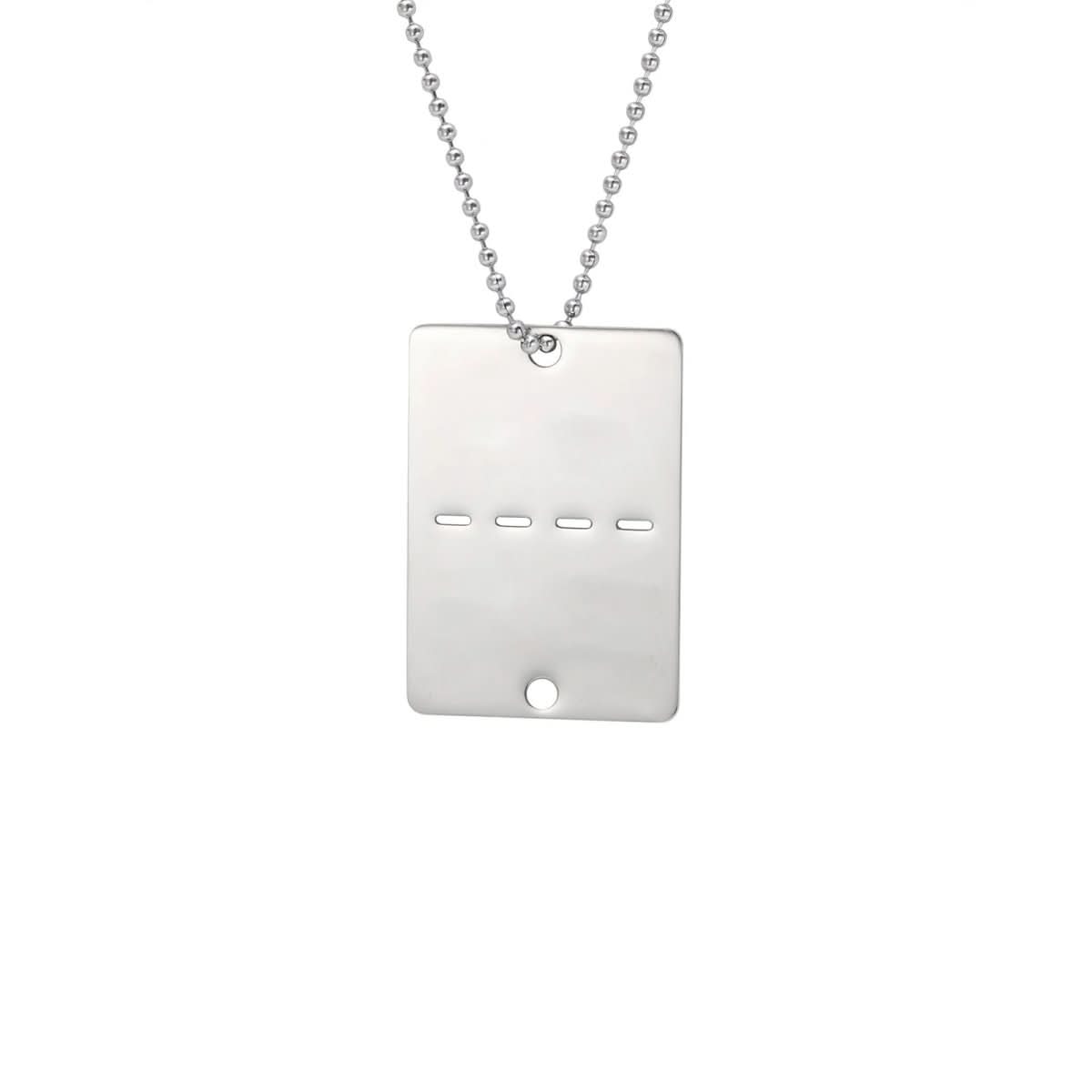 AstraForge Stainless Steel Dog Tag Necklace With Engraving For Men