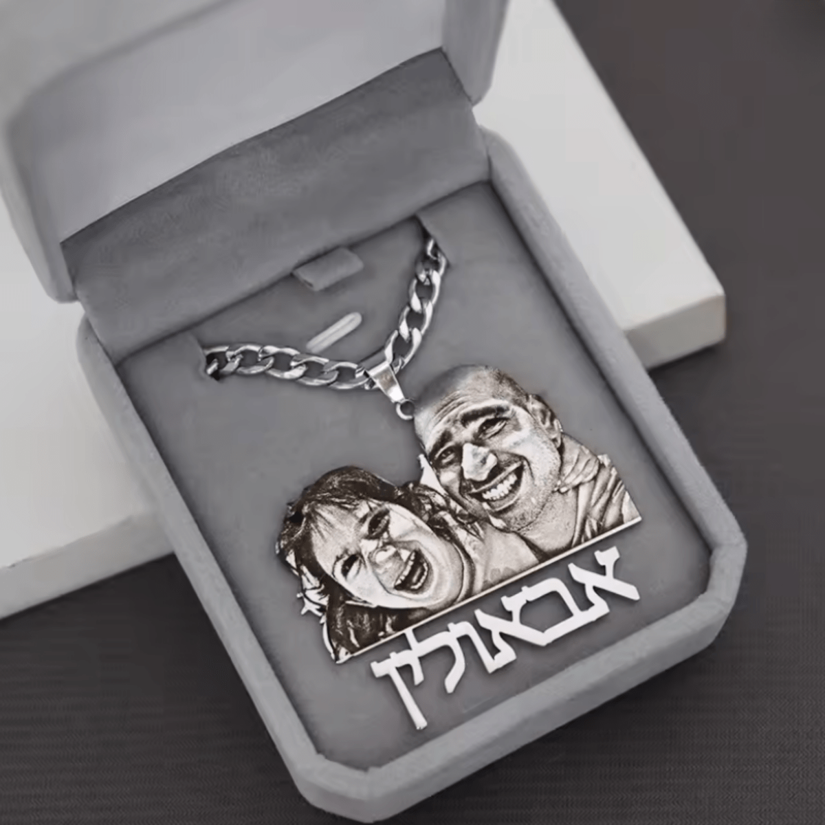 Memora Halskette aus Edelstahl mit personalisiertem Fotoanhänger