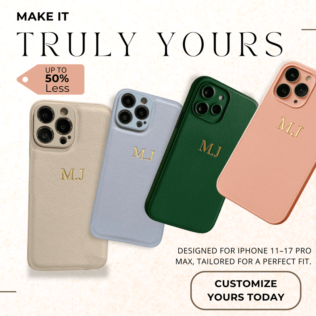 LustreCase Elegantní pouzdro z PU kůže pro iPhone 14–17 Pro Max