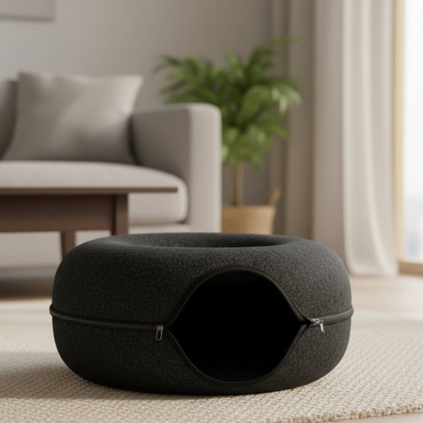 SerenePaw Tunnel Di Lusso Per Gatti Con Area Dormitorio Per Gatti Da Interno