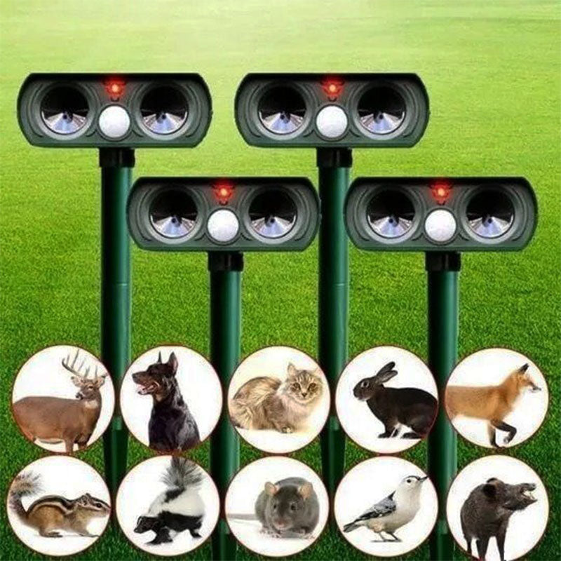 Solar-Powered Infrared Animal Pest Repeller For Gardens And Yards