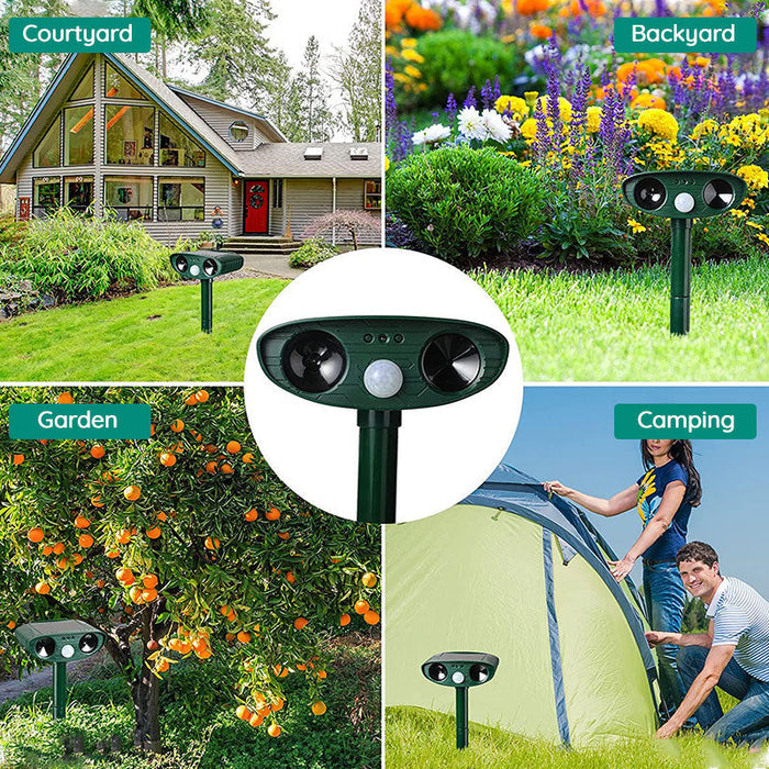 Solar-Powered Infrared Animal Pest Repeller For Gardens And Yards