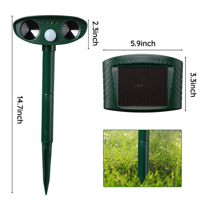 Solar-Powered Infrared Animal Pest Repeller For Gardens And Yards