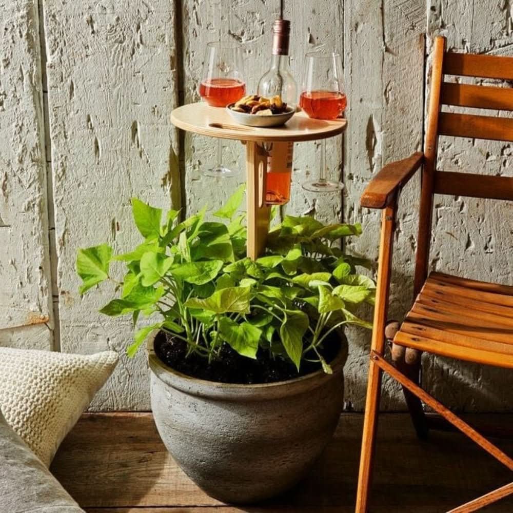 Voyage Wine Table Portable Picnic Table For Wine And Snacks Outdoors