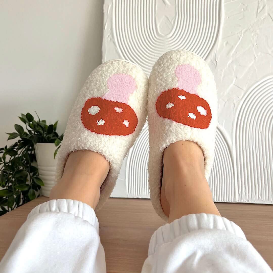 Heartfelt Plush Slippers For Women With Cozy Heart Design For Everyday Comfort