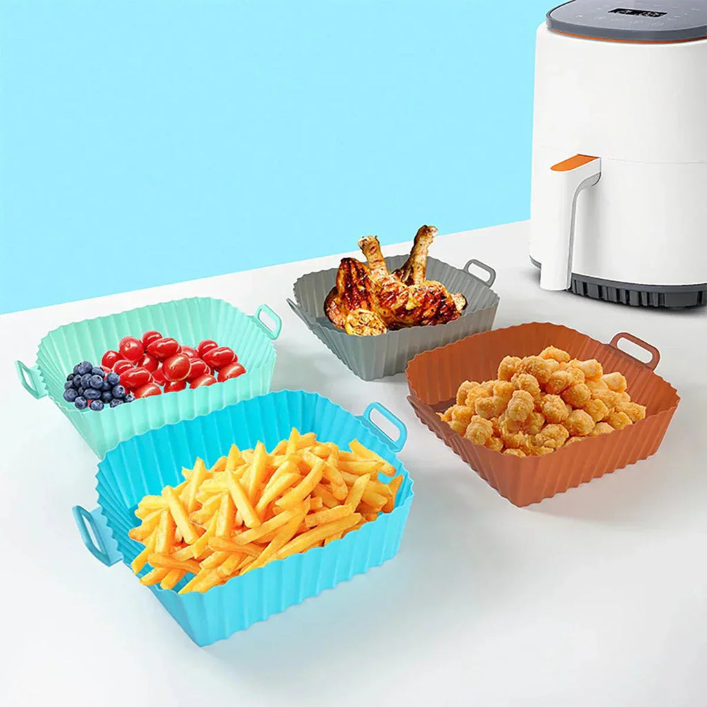 AeroEase silikoneindsats til airfryer med håndtag til ren og sikker madlavning