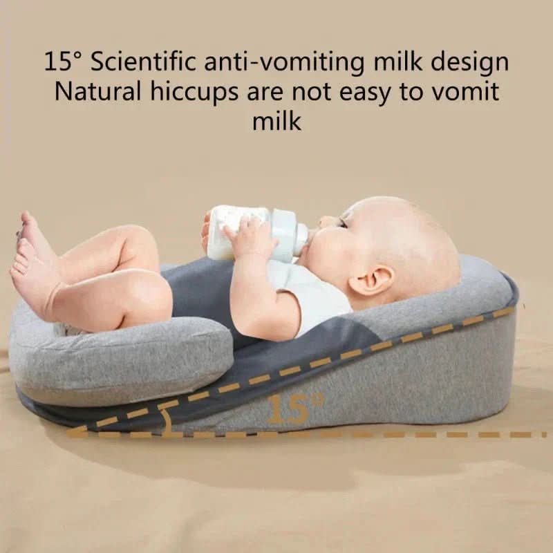 NestEase Baby Pillow With Incline - Anti-Spit-Up Pillow For Infants, Ergonomic Sleep