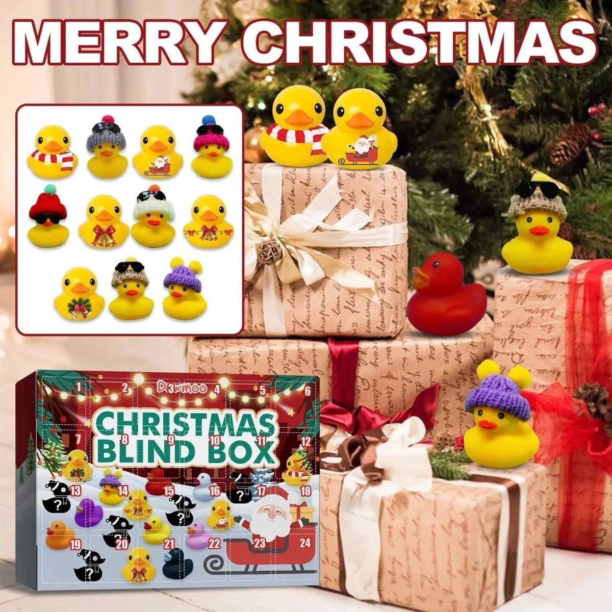Ducky Joy Adventskalender 2025 mit 24 festlichen Quietsche-Entchen fürs Bad