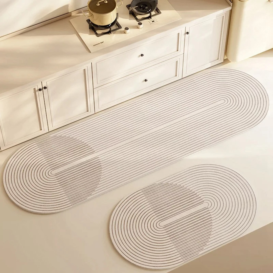 Grippy Quick-Dry Absorbent Kitchen Floor Mat For Dining Spaces