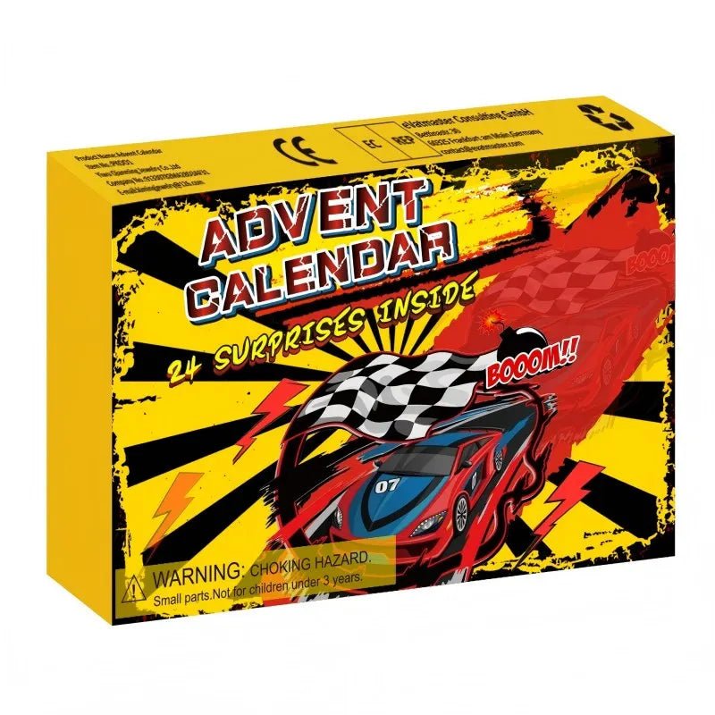 TurboTrack Adventní kalendář s závodním autem a 24 zábavnými denními překvapeními pro děti