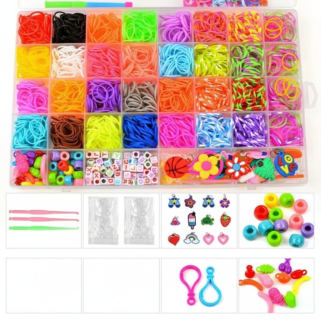 LuminaLoops DIY Armbånds-sæt til Børn med Farverige Perler