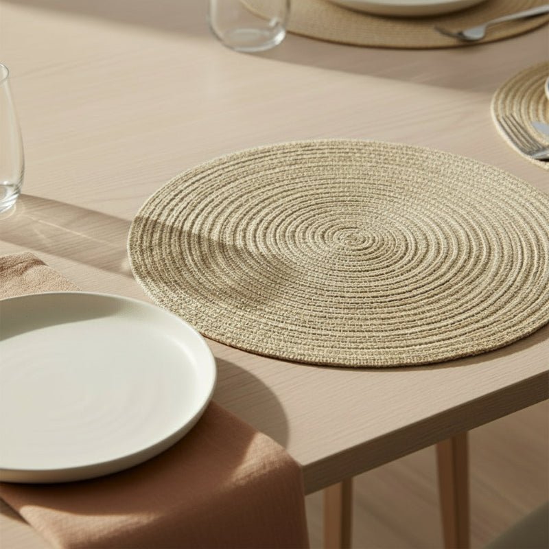 Conjunto TerraWeave de 4 Bases para Copos e Descansos em Ramie para Tigelas e Copos