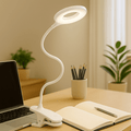 Bright Clip USB LED læselampe med klemme og justerbar hals