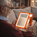 LumaEase Rechargeable Handheld Magnifier With 5x And 10x Magnification