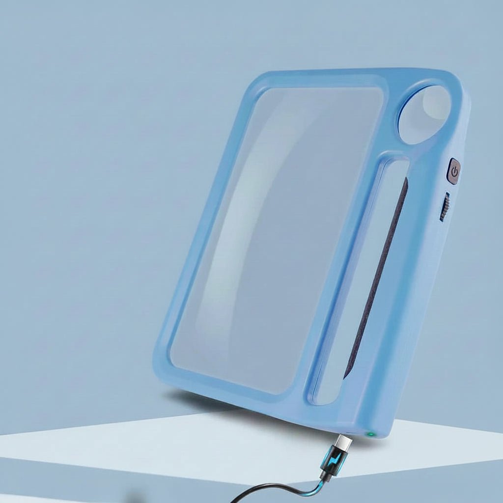 LumaEase Rechargeable Handheld Magnifier With 5x And 10x Magnification