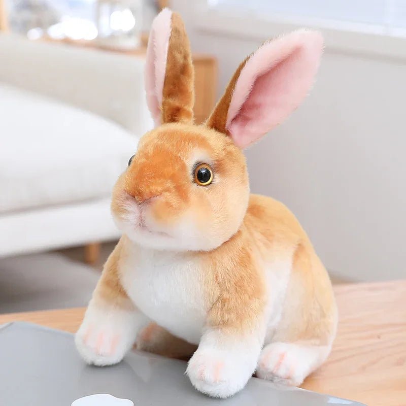 CozyNest Plush Realistic 20 cm Rabbit for Easter and Decoration