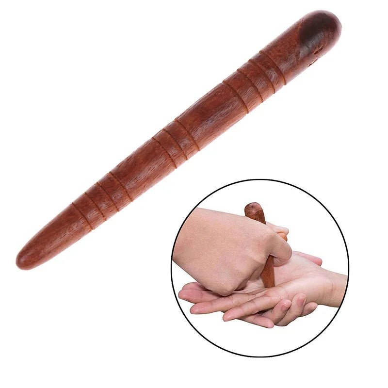 TimberPulse Natural Wood Acupuncture Massage Stick For Foot Reflex Zones And Meridian