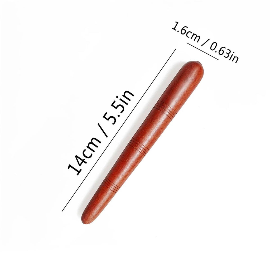 TimberPulse Natural Wood Acupuncture Massage Stick For Foot Reflex Zones And Meridian