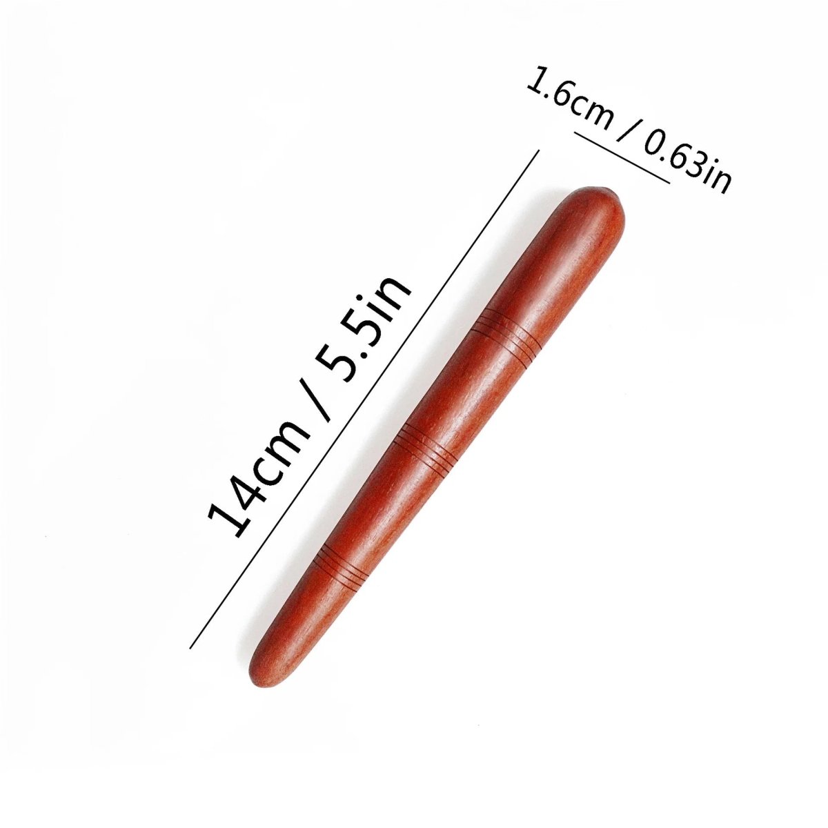 TimberPulse Natural Wood Acupuncture Massage Stick For Foot Reflex Zones And Meridian