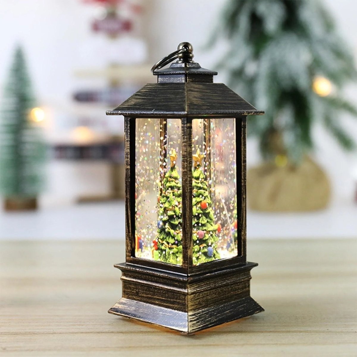 Aurora Lantern Retro Style With Warm Glow And Integrated Holiday Timer