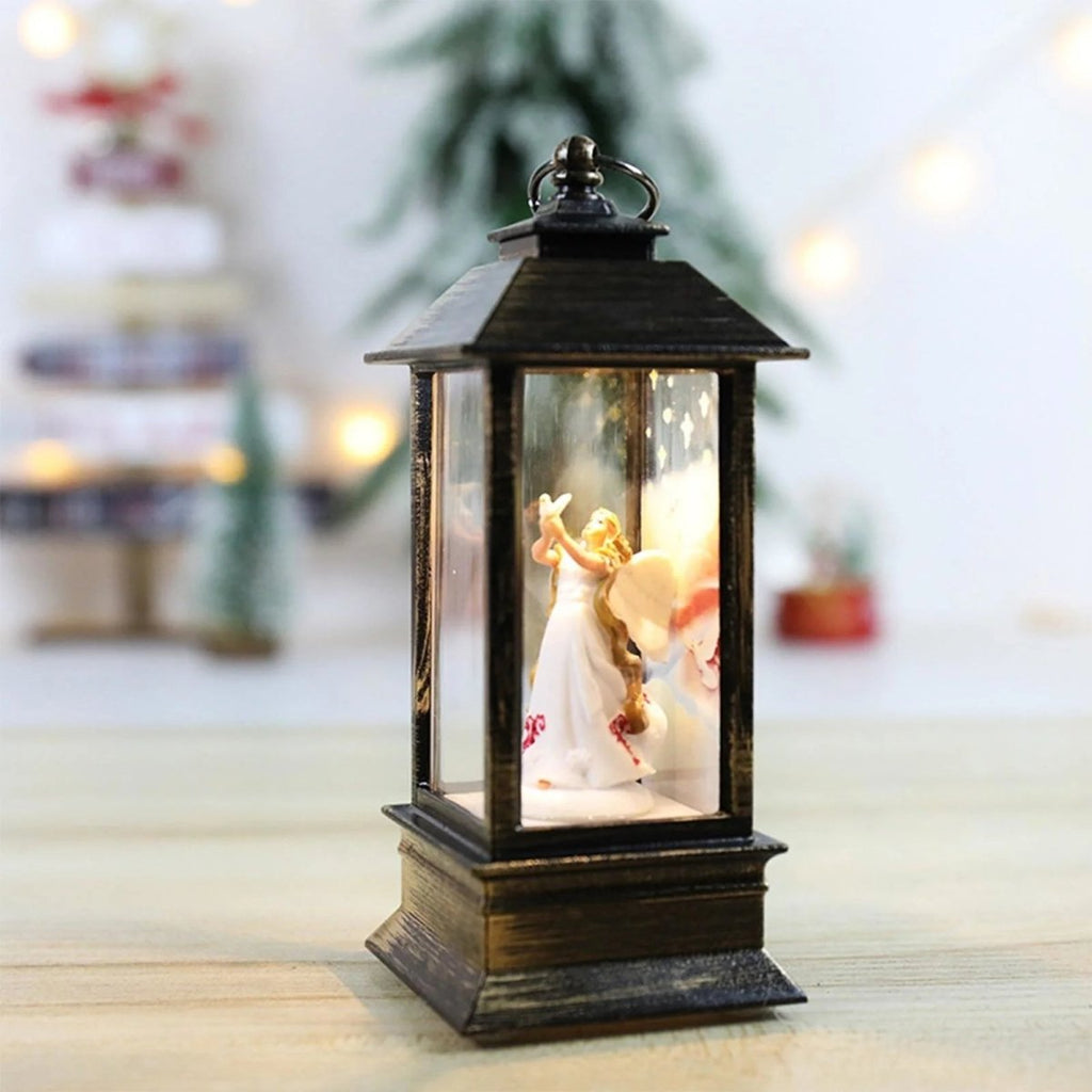 Aurora Lantern Retro Style With Warm Glow And Integrated Holiday Timer