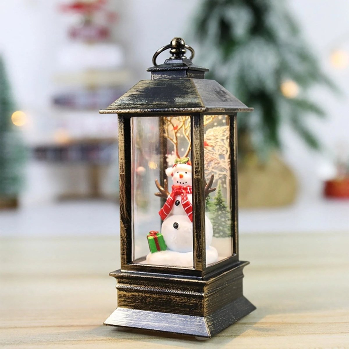 Aurora Lantern Retro Style With Warm Glow And Integrated Holiday Timer