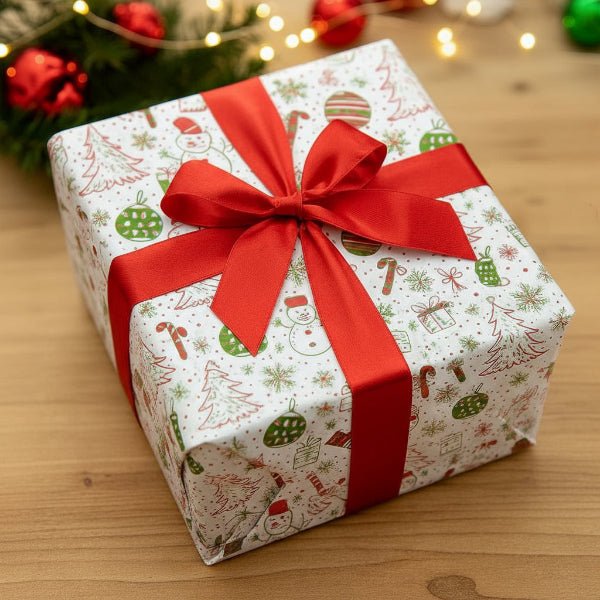 WrapVista Set di Carta Regalo Sostenibile con Nastro di Raso per Ogni Occasione