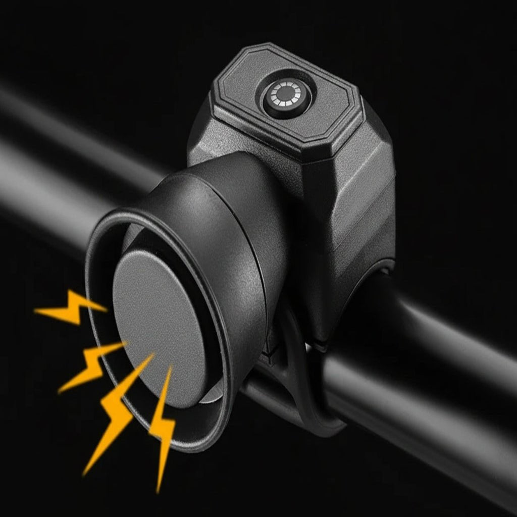 USB dobíjecí nepromokavý cyklistický klakson VeloGuard pro bezpečnou jízdu