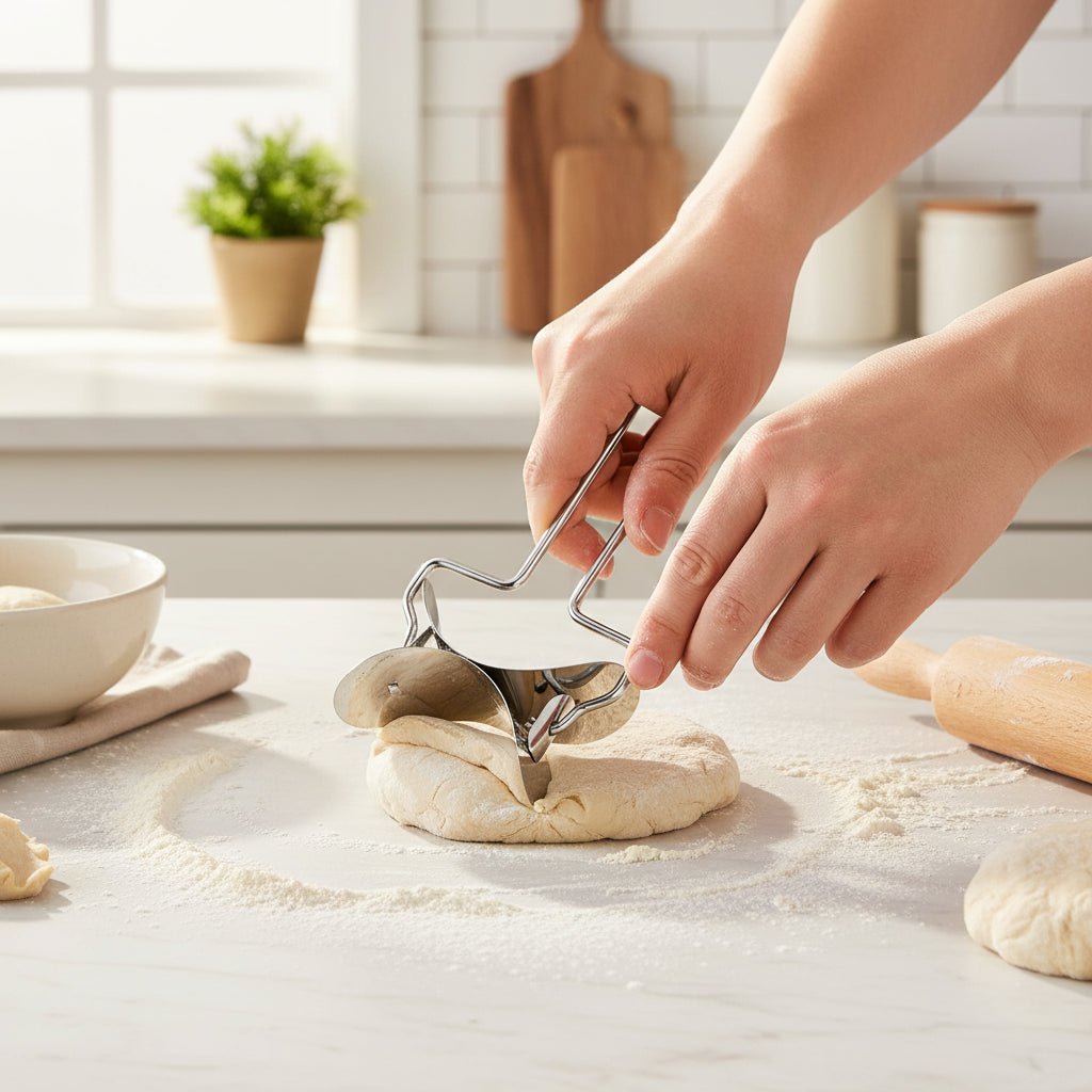 DoughEase Pro Dough Cutter And Roller With Stainless Steel Blade
