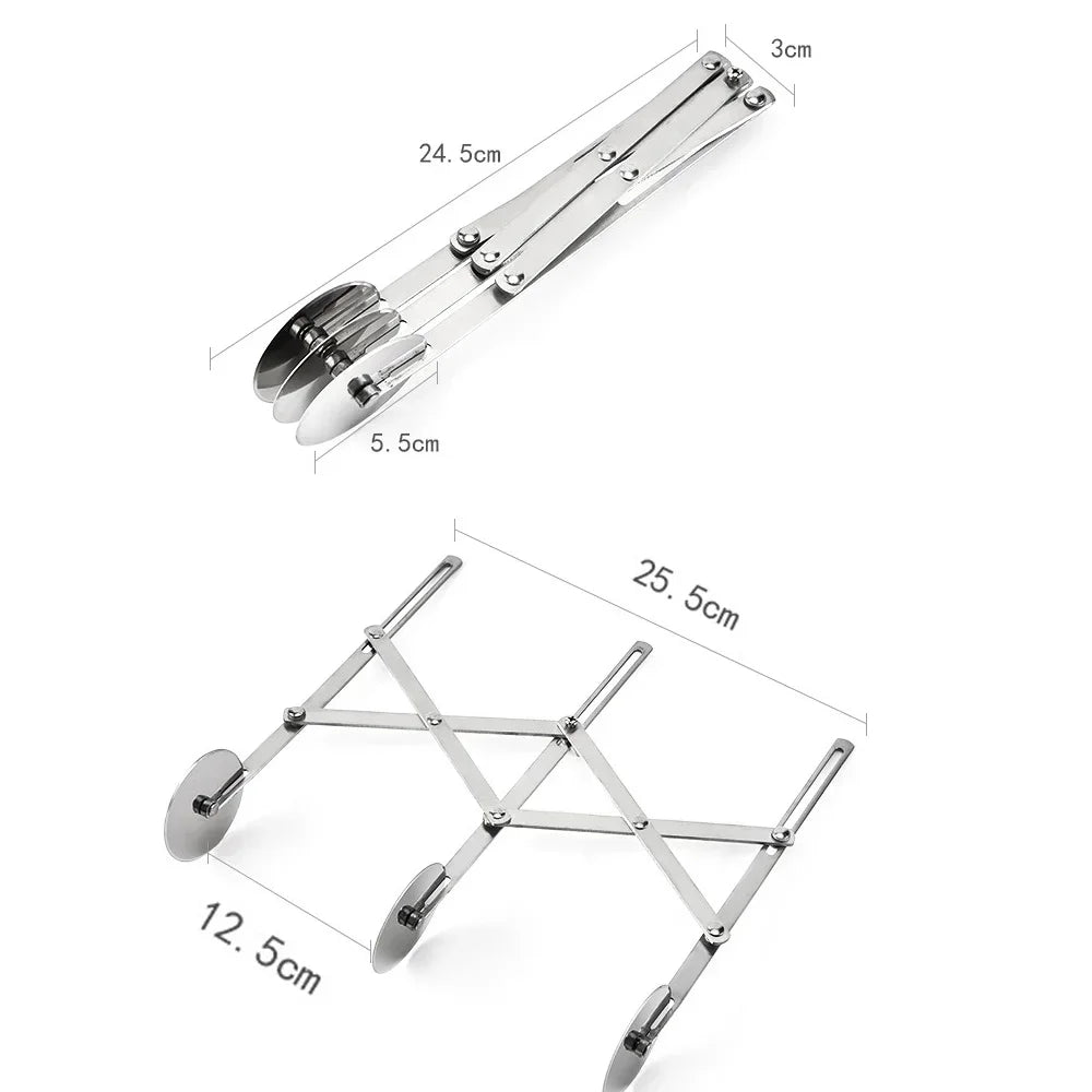 DoughFlow Adjustable Dough Cutter With Wheel For Clean, Even Cuts