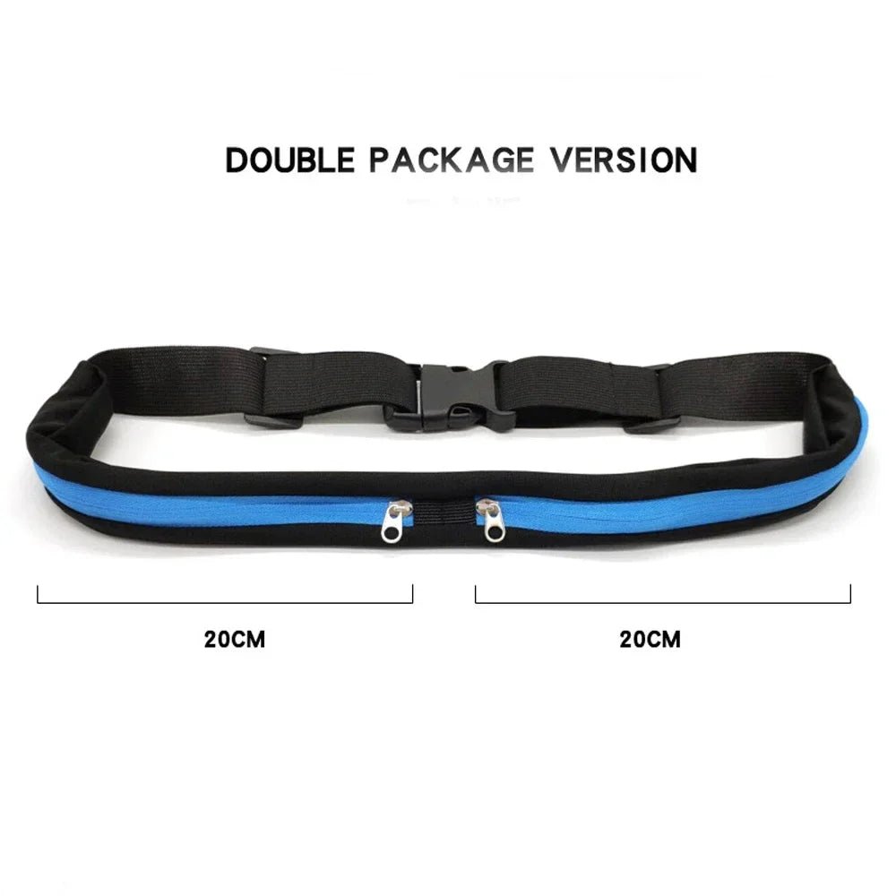 TrailGuard Adjustable Waterproof Running Waist Bag With Two Compartments