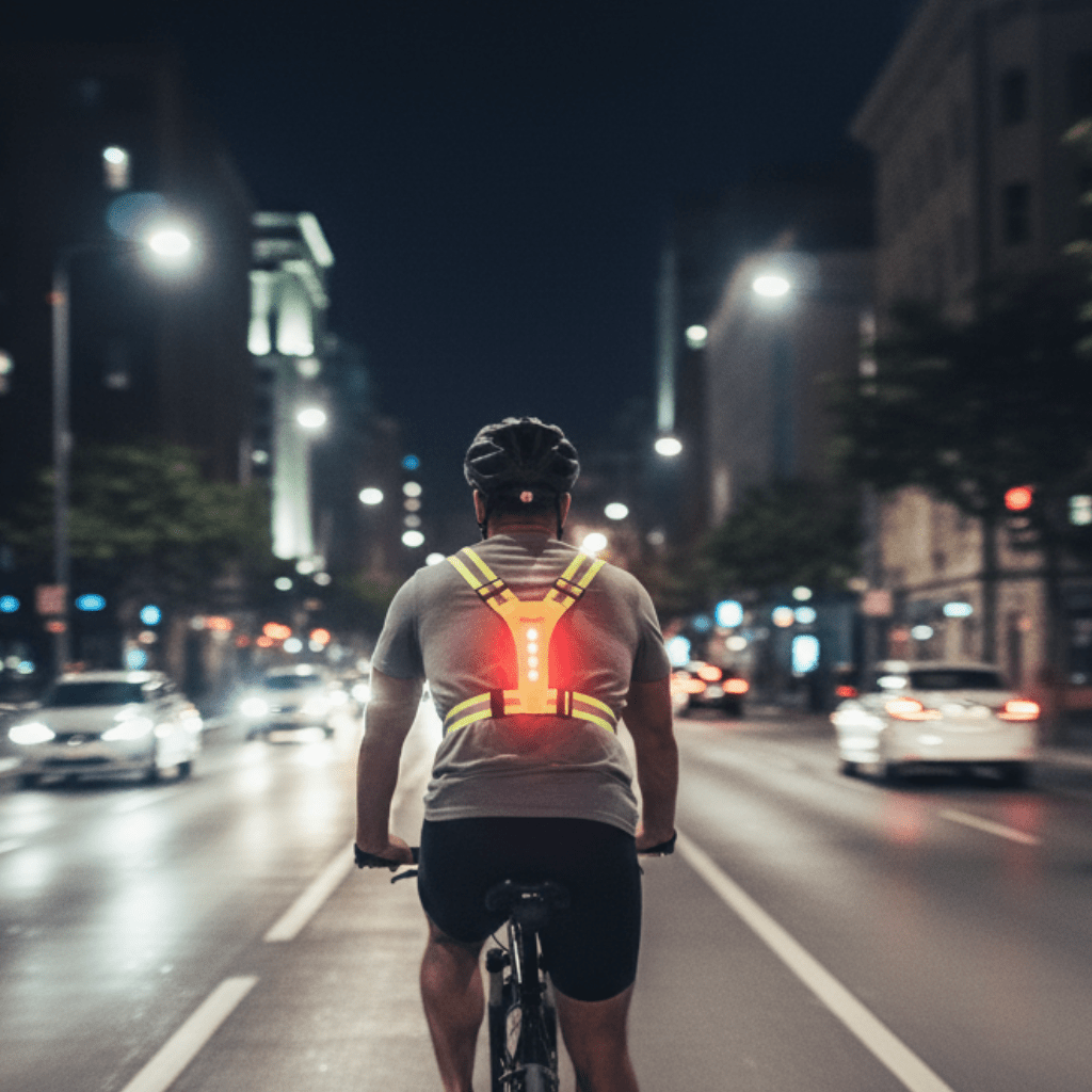LumaPath LED Reflector Running Vest With Adjustable Fit And Safety Lights