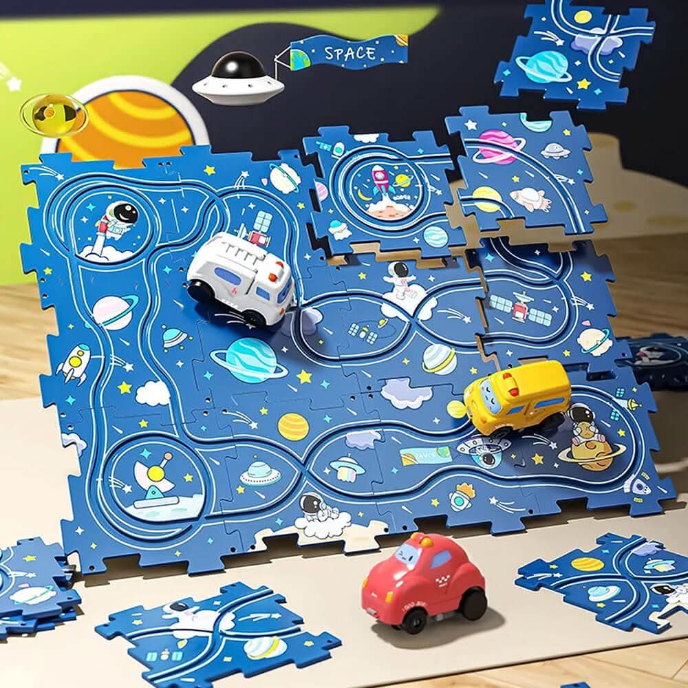 TrackForge Race Track Puzzle With Car For Action Packed Fun