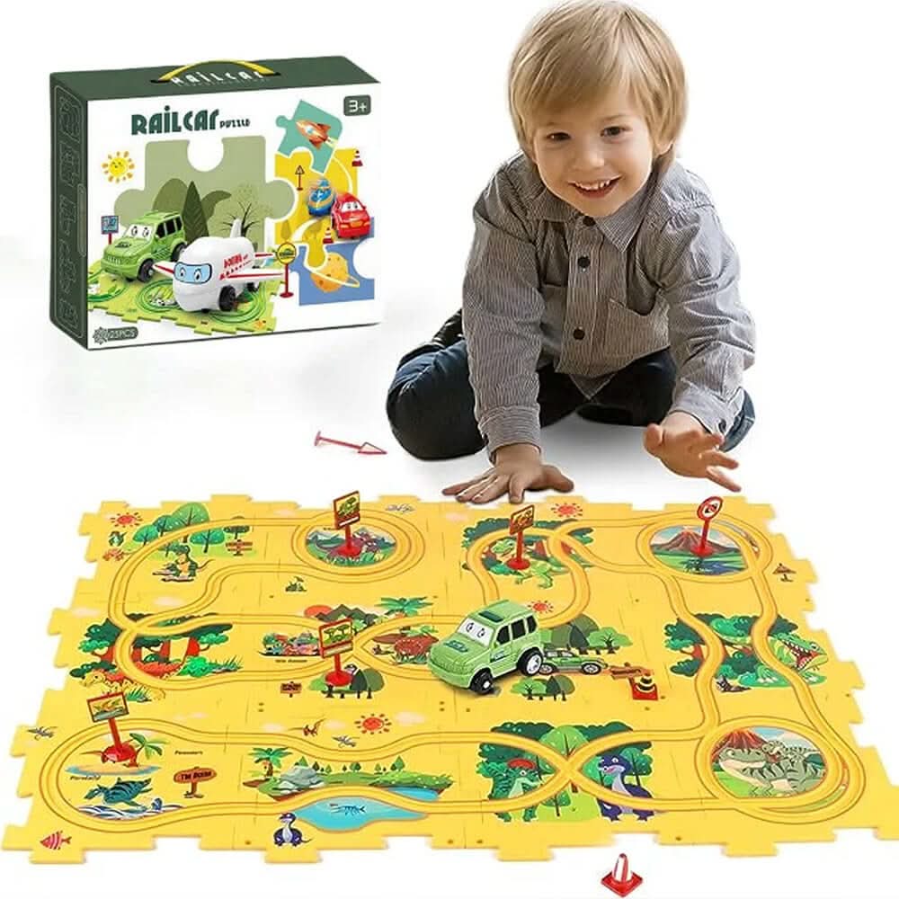 TrackForge Race Track Puzzle With Car For Action Packed Fun