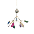 Agate Crystal Chandelier With Natural Stone Exclusive Pendant Light For Dining Room