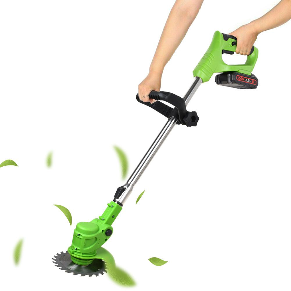 Débroussailleuse sans fil 24V, 600W, coupe de 140 mm, 18 000 tr/min, batterie 3,0 Ah, taille-bordures 2 en 1