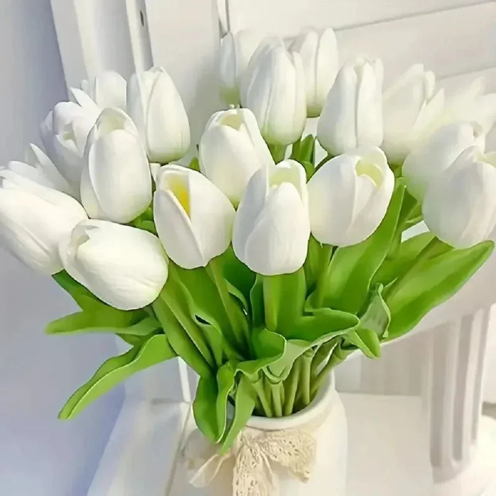 LuxeTulip Realistiske Kunstige Tulipaner til Stilfuld Hjemmedekoration