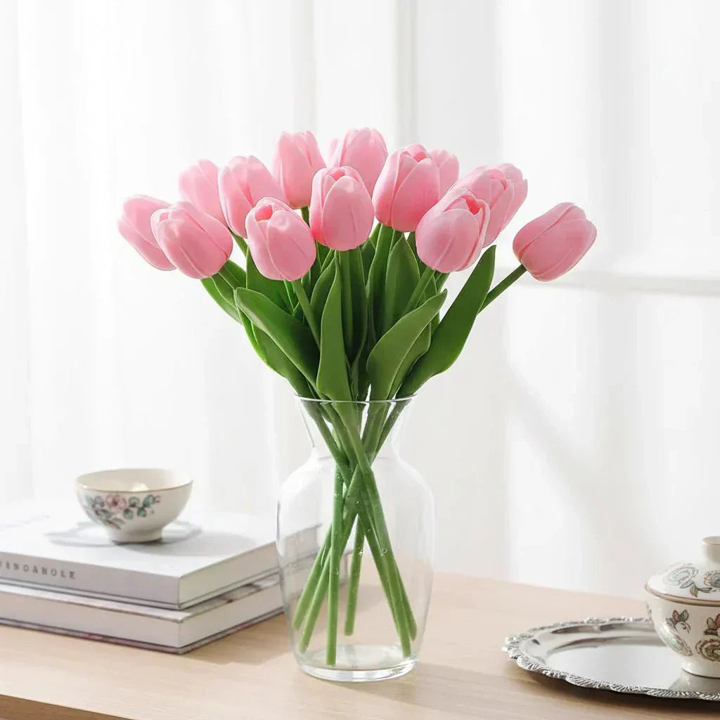 LuxeTulip Realistiske Kunstige Tulipaner til Stilfuld Hjemmedekoration