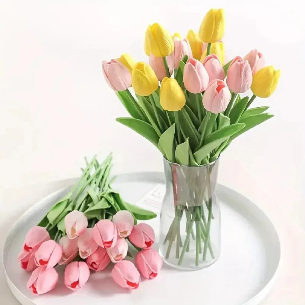 LuxeTulip Realistiske Kunstige Tulipaner til Stilfuld Hjemmedekoration