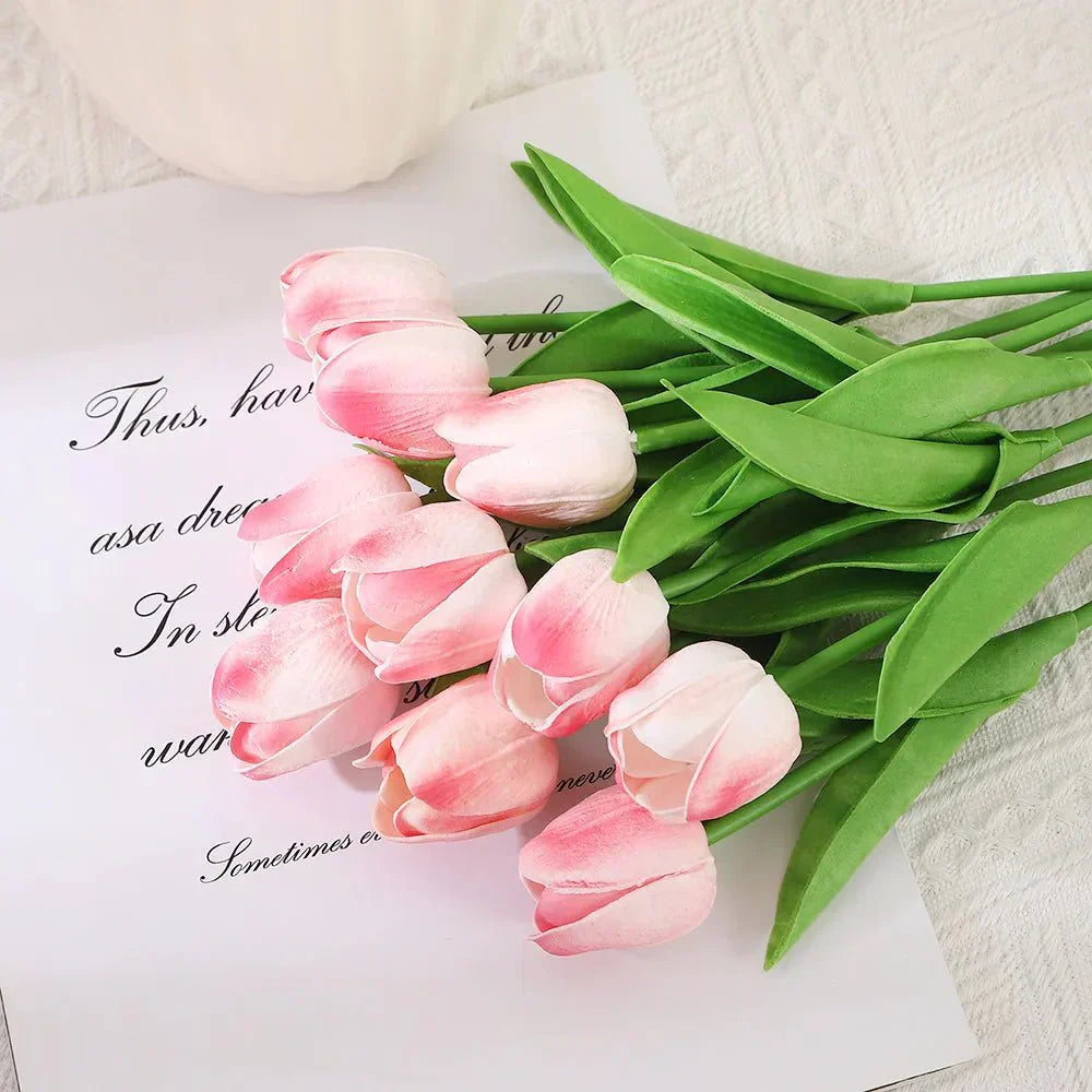 LuxeTulip Realistiske Kunstige Tulipaner til Stilfuld Hjemmedekoration