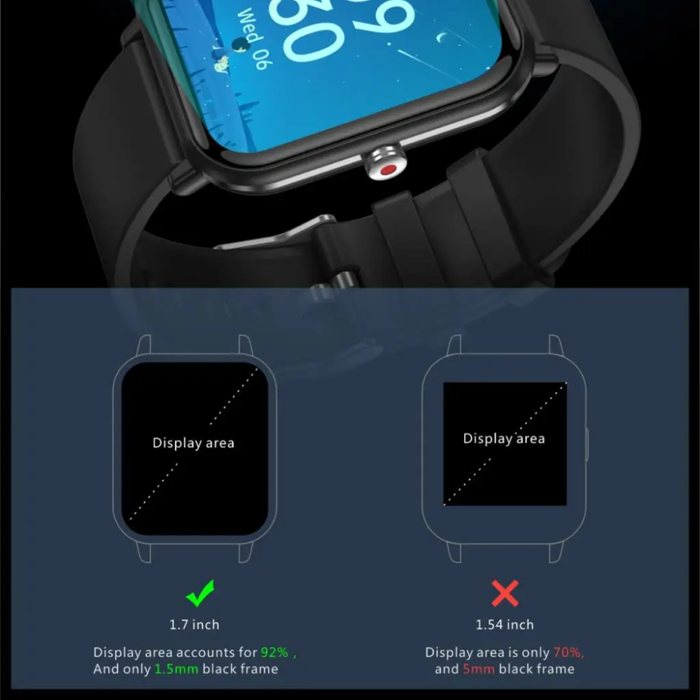 Monitor de Presión Arterial de Muñeca 2024, Reloj Inteligente Deportivo Resistente al Agua para Presión Arterial, Compatible con Android e iOS | Fervei