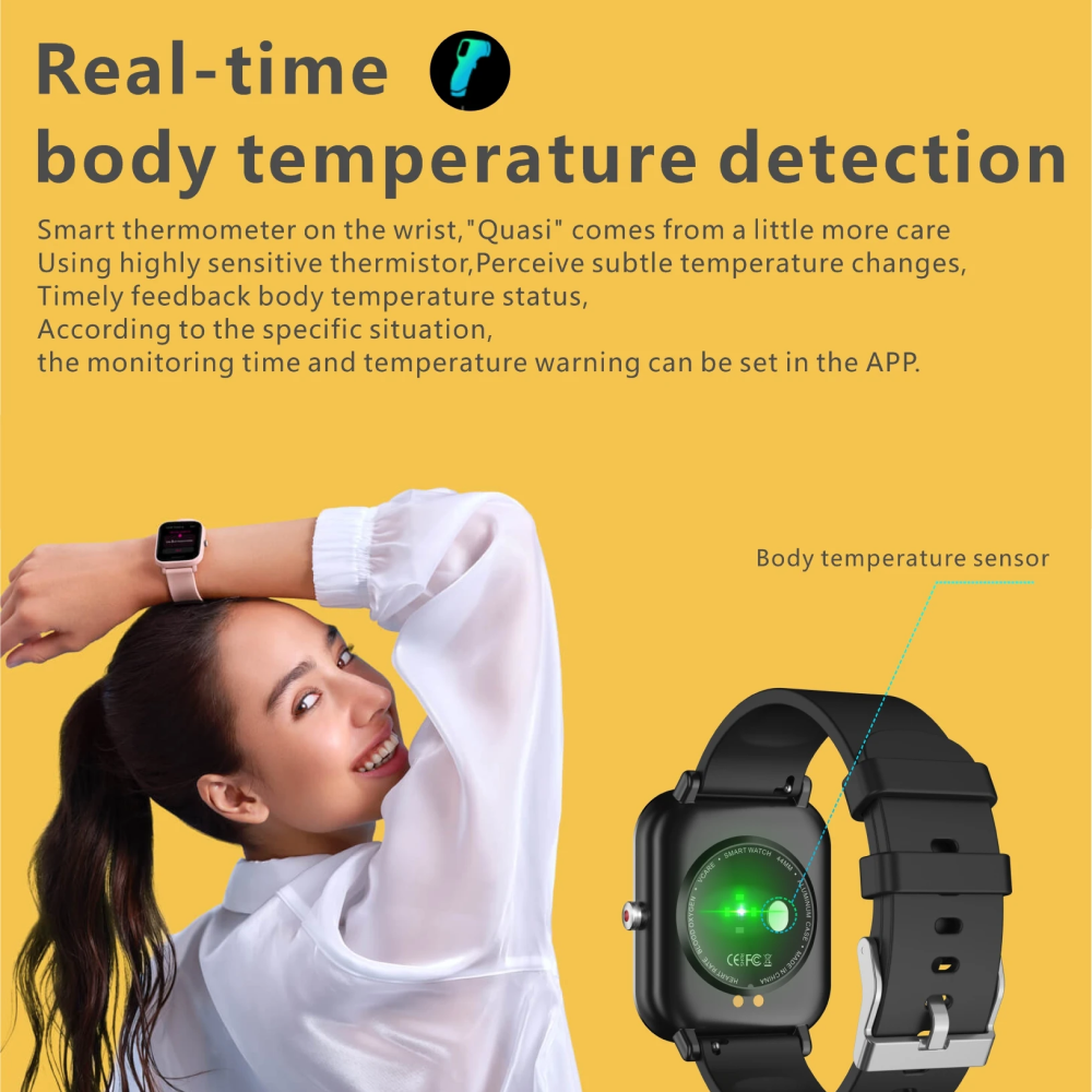Monitor de Presión Arterial de Muñeca 2024, Reloj Inteligente Deportivo Resistente al Agua para Presión Arterial, Compatible con Android e iOS | Fervei