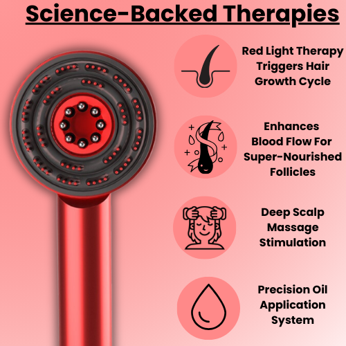 3-in-1 Red Light Scalp Massager | Fervei