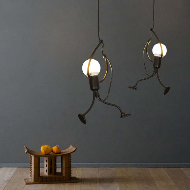 Vintaro Ironhero Vintage Geometric Pendant Light With Charm