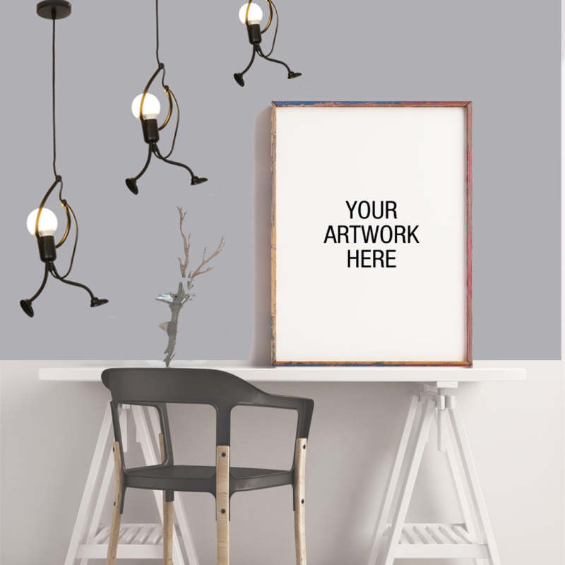 Vintaro Ironhero Vintage Geometric Pendant Light With Charm