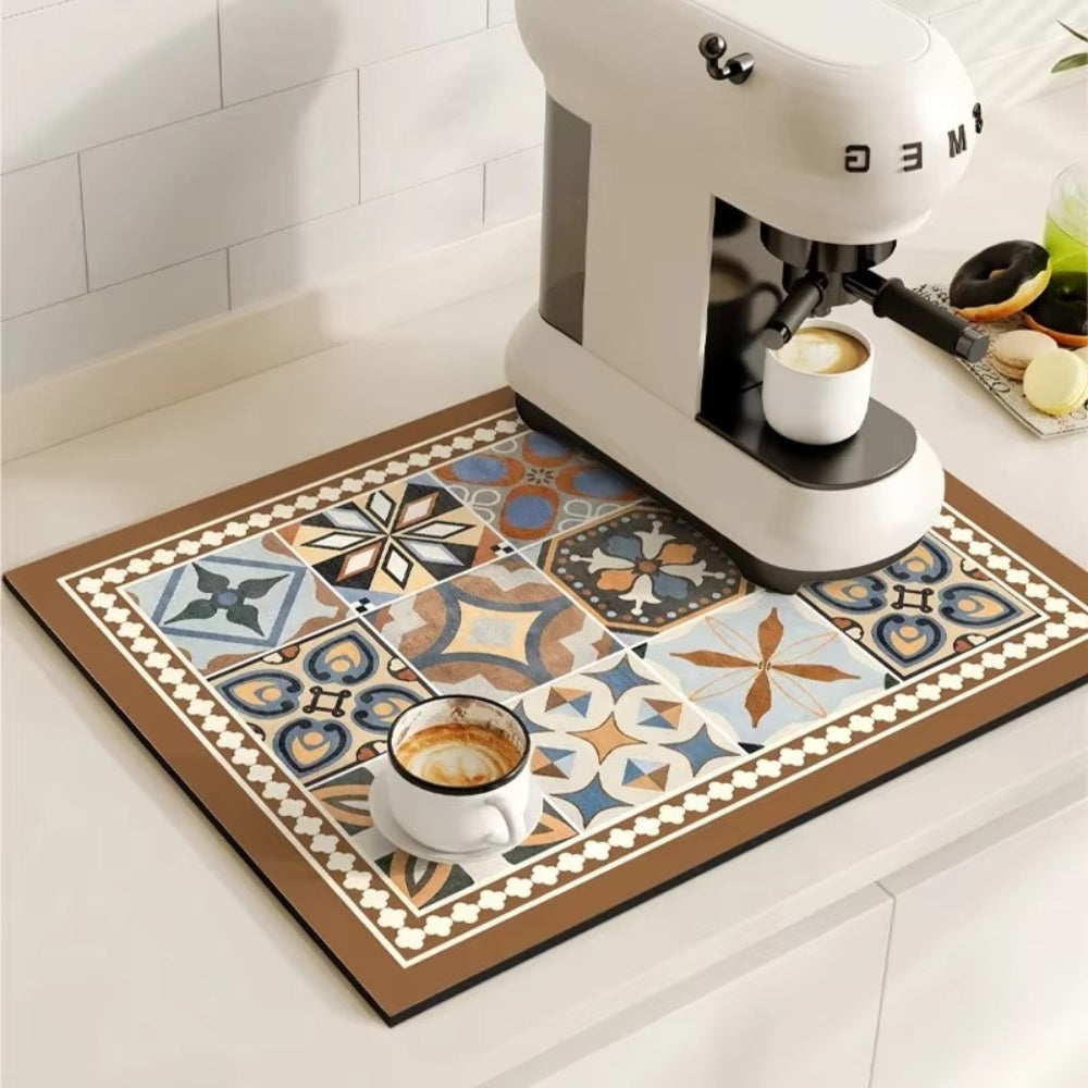 Retro Spill Control Coffee Mat