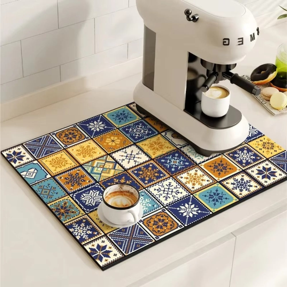 Retro Spill Control Coffee Mat