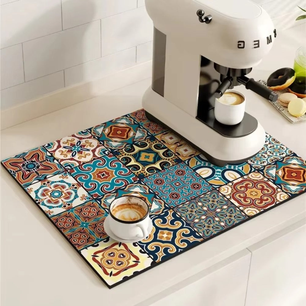 Retro Spill Control Coffee Mat