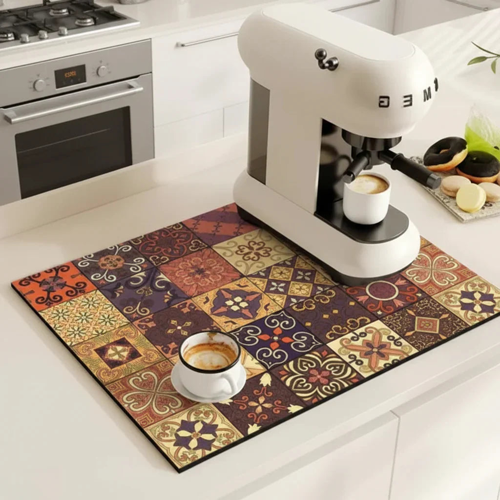 Retro Spill Control Coffee Mat