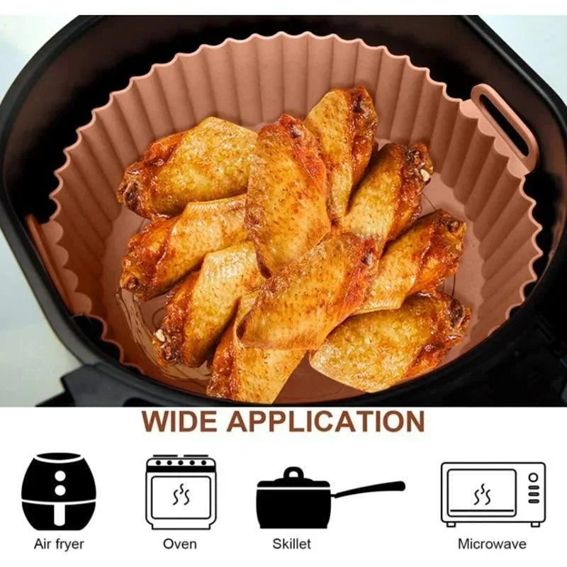 EcoGlide Reusable Silicone Air Fryer Insert With Nonstick Surface